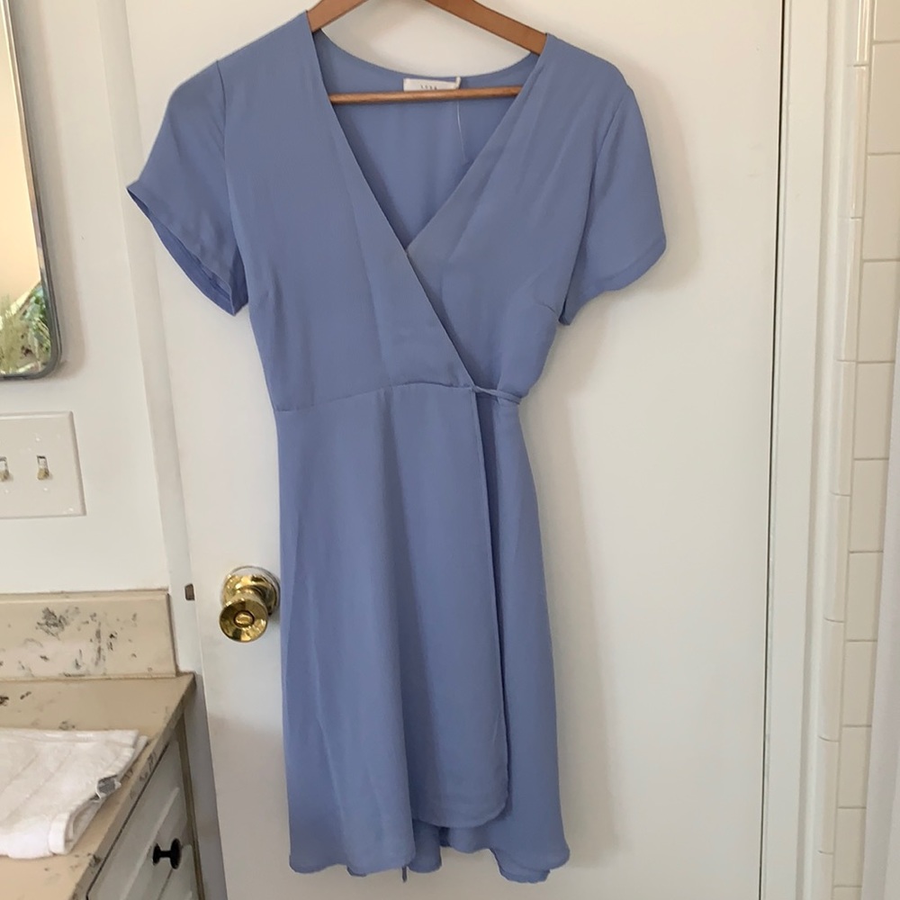 Lush mini wrap dress